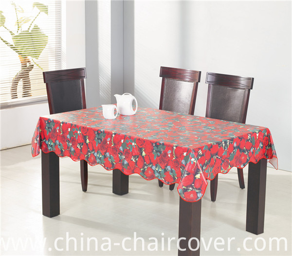 Vinyl Picnic Table Cover PVC Printed Transparent Tablecloth
